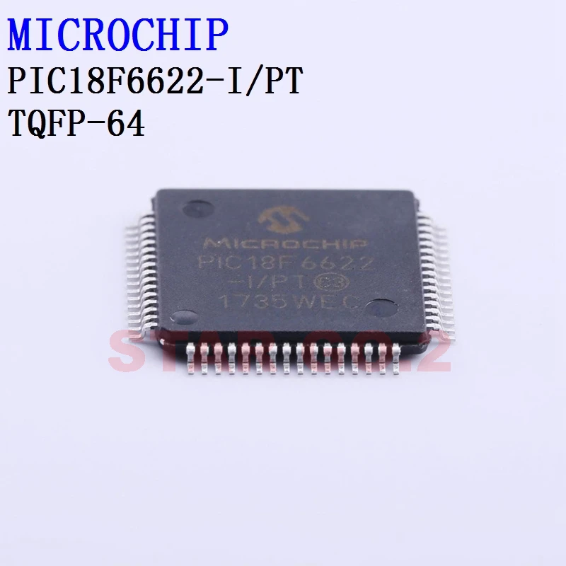 

1PCSx PIC18F6622-I/PT TQFP-64 MICROCHIP Microcontroller