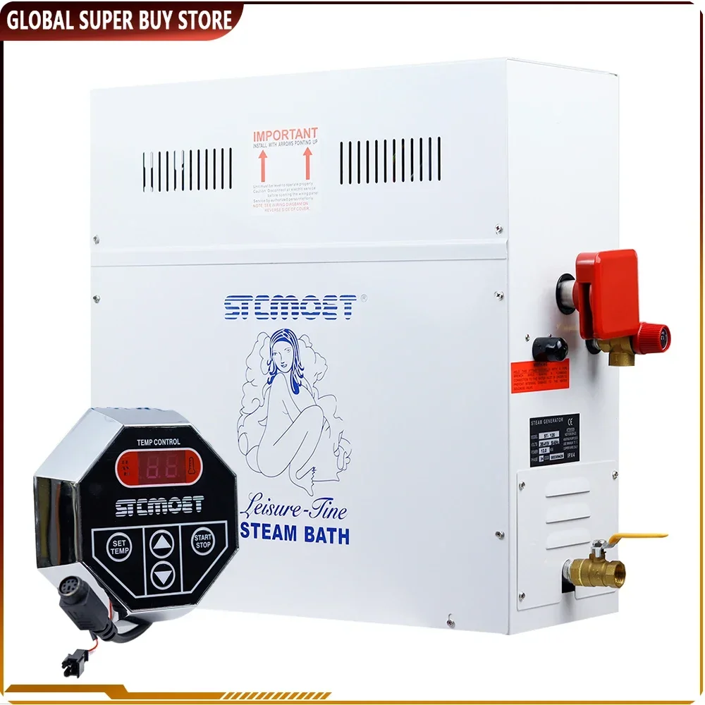12/15/18kW Steam Shower Generator 220V 380V Steam Generator Sauna for Room Home Bath Machine with Digital Controller