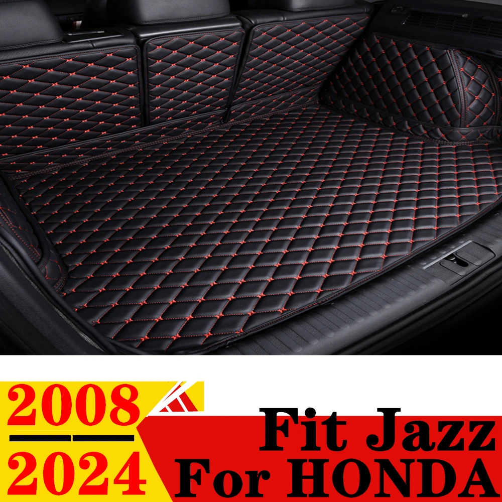 

Коврик в багажник автомобиля для HONDA Fit Jazz 2024 2023 2022 2021-2008, задняя крышка грузового багажника, коврик для хвоста, салон автомобиля, багажник, багажник, коврик