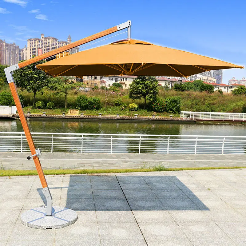 Wholesale Heavy Duty Side Pole Aluminum Cantilever Heavy Pagoda Fancy Garden Offset Patio Parasol Modern Outdoor Furniture