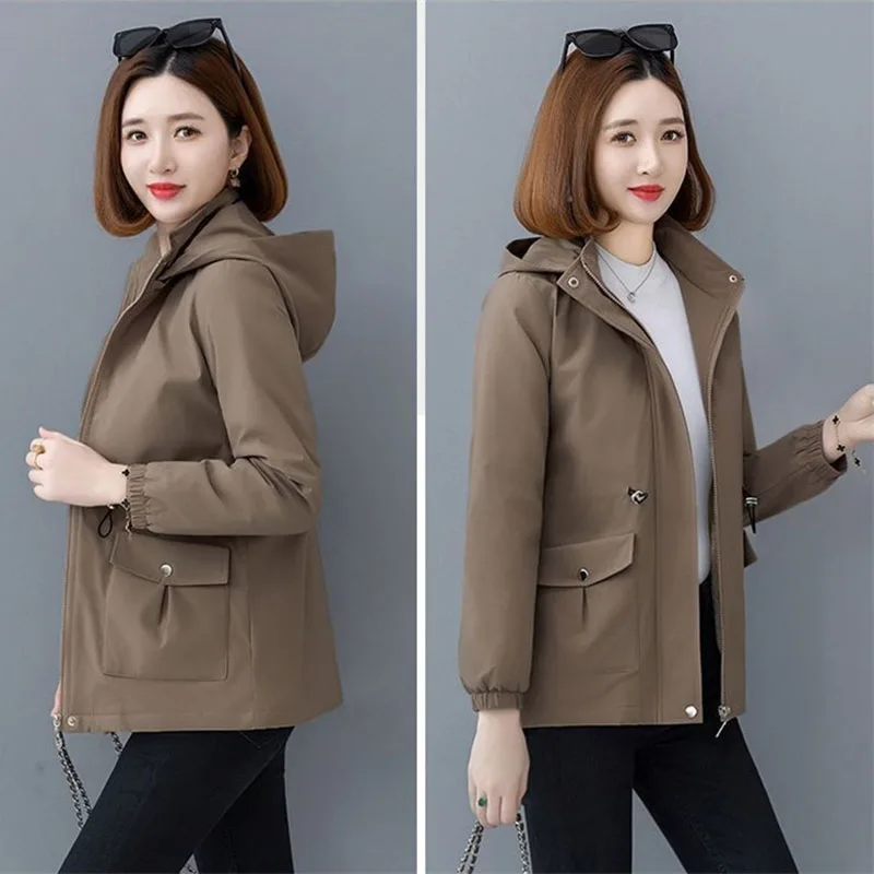 Abrigo cortavientos de terciopelo para mujer, chaqueta nueva larga de otoño e invierno, prendas de vestir de alta calidad, prendas de vestir con capucha para madre, Top para mujer 2025