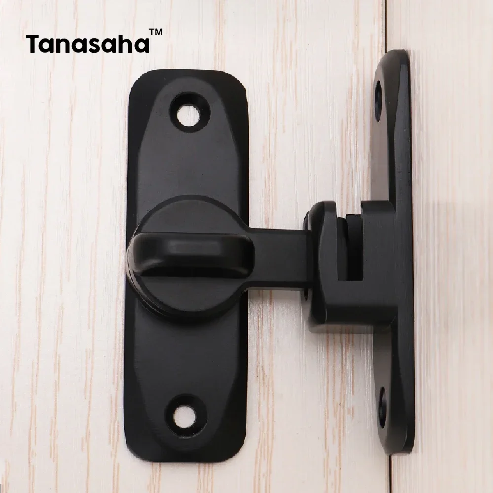 Zinc Alloy Door Latches 90/180° Flip Gate Latch Door Lock Anti-theft Buckle Latch Window Locks Bathroom Door Sliding Bolt