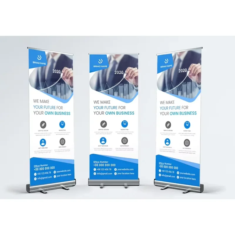 Pull-up Rack Portable Advertising Display Rack Booth Promotions Trade Show Roller Shutter Rack