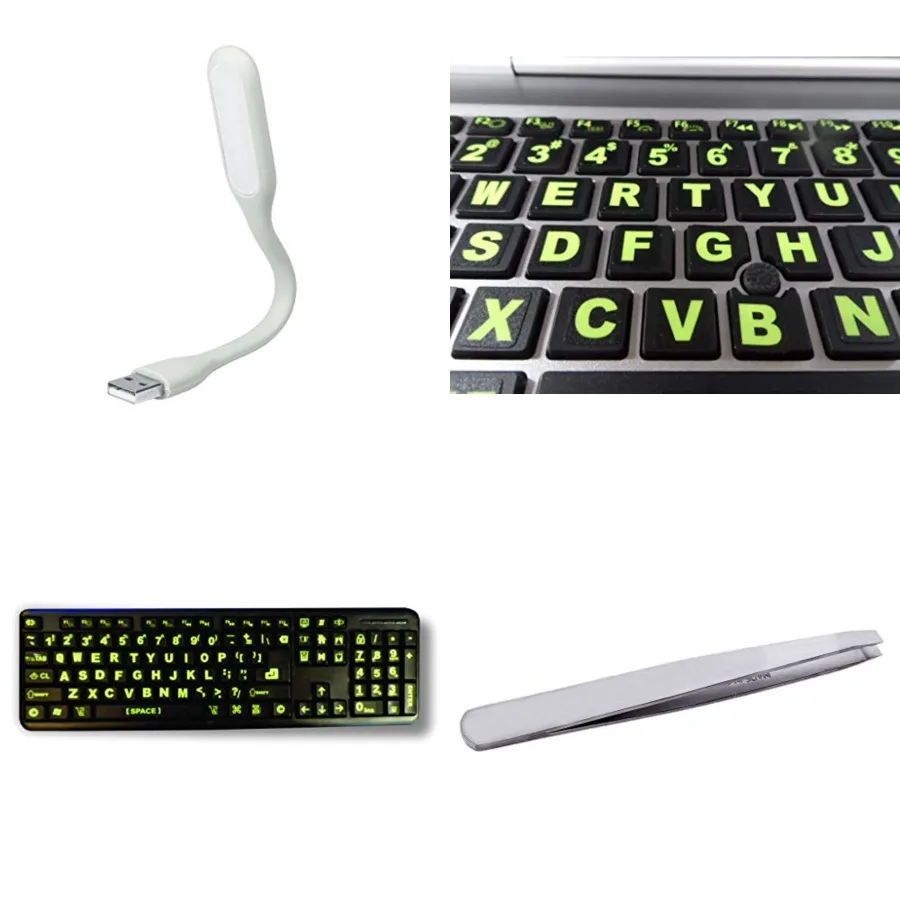 

194 Piece Keyboard Stickers Set with Large Luminescent Extra Large Symbols for U.S. English Laptop and PC Keyboards Durable Non
