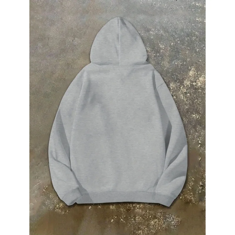 Men's Plus Size Hooded Sweatshirt with Canada Maple Leaf Bold Graphic Loose Fit Long Sleeve Non Stretch