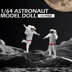 1/64 Miniature Figure Lunar Astronaut Mini Doll Model Figurine DIY Creative Sandtable Photography Props Display Decoration
