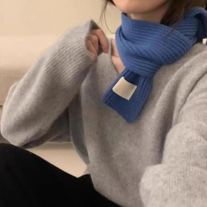 

Свободный вязаный свитер, женский короткий кардиган, пуловер, трикотаж для девочек, корейский топ с v-образным вырезом в консервативном стиле, утягивающее верхнее пальто, осень-зима