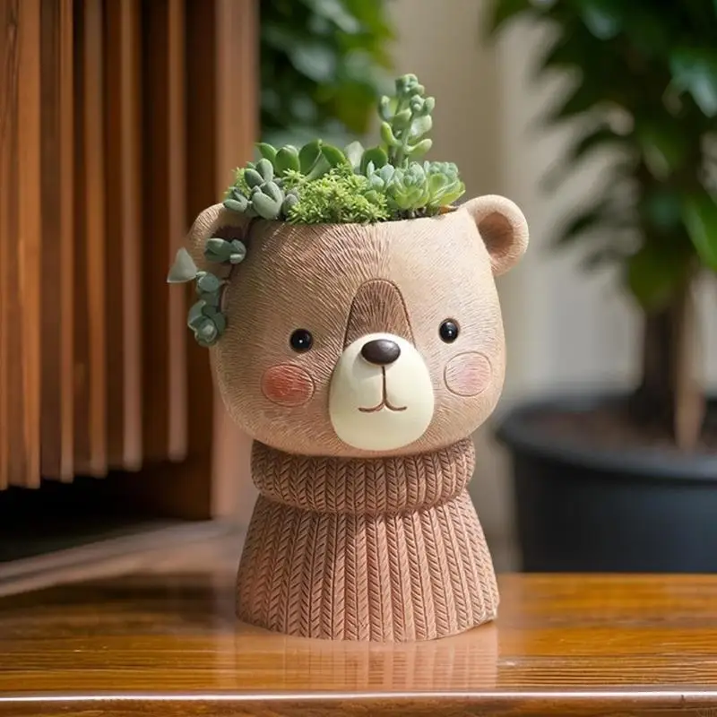 Oso gitano flower macetas silicona resina resina epoxi resina moldes