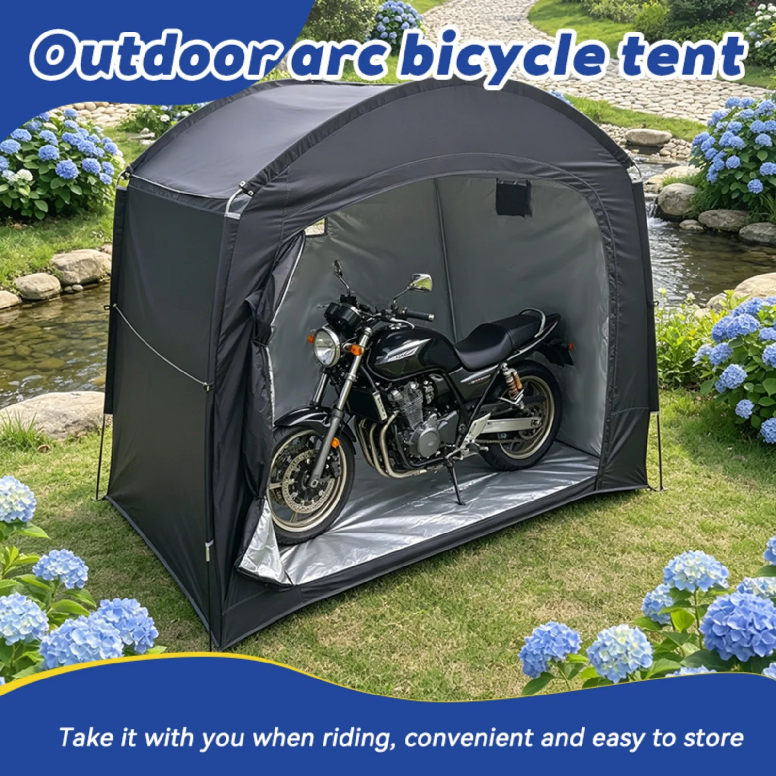 1-2 Bikes Bike Storage Tent for Outdoor Events, Bicycle Shelter, Portable Foldable Shed