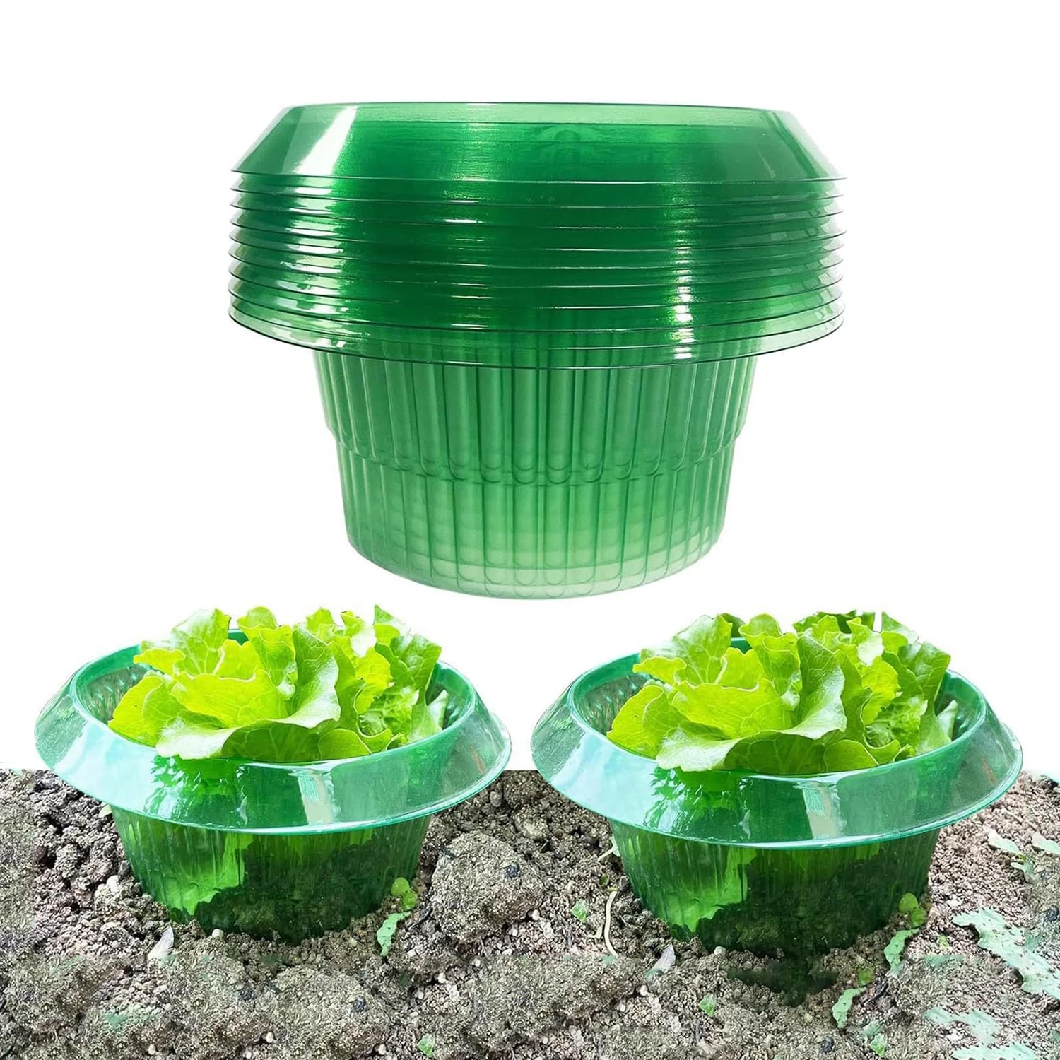 Garden Plant Snail Collar Guard Vegetables Cover Plants Slug Protection Rings Green Planter Flower Pot Pest Control Trapper Tool