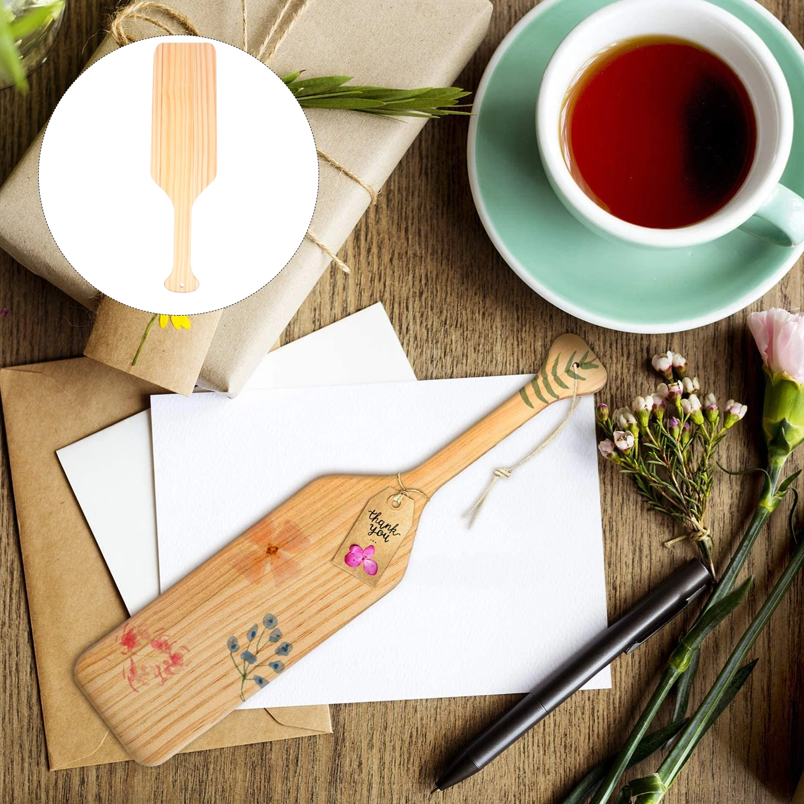 

Premium Unfinished Wood Paddle Craft Durable Diy Paddle Creative Blank Canvas For Painting Staining Embellishing Add Ribbon
