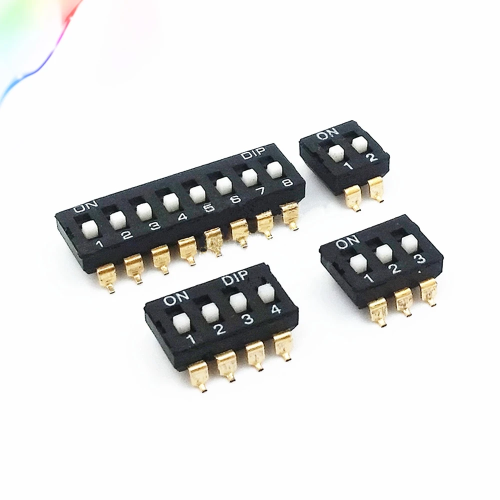 10pcs Free shopping black Direct dial code switch DIP switch DP-2P/3P/4P/5P/6P/7P/8P/9P/10P/12P 2.54MM DS pitch Side