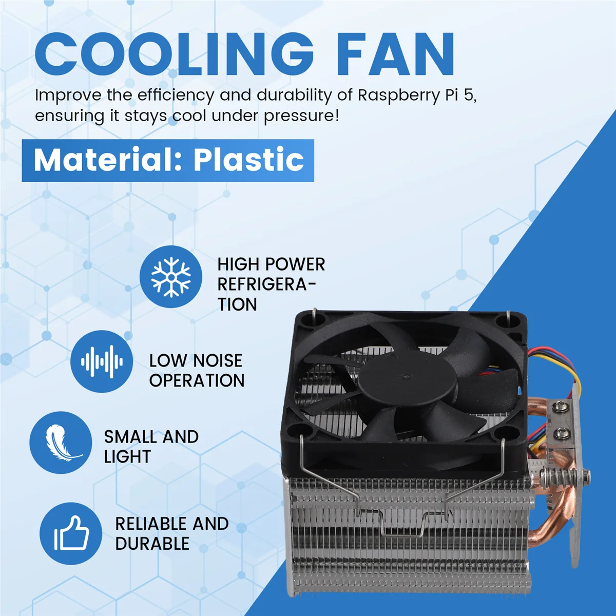 Ventilateur de refroidissement PWM en cuivre, tour de caloduc, pour Raspberry Pi5/5B Argon THRML