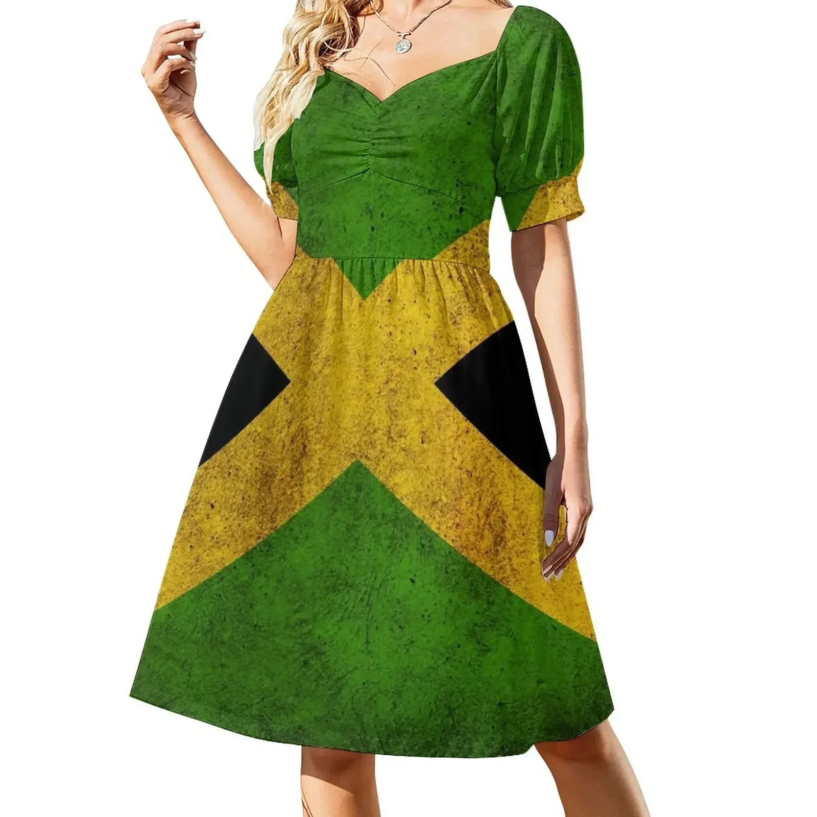 

Jamaican Flag Short-Sleeved Dress summer dress women 2025 Elegant gowns dresses for women 2025 evening dresses women Dress
