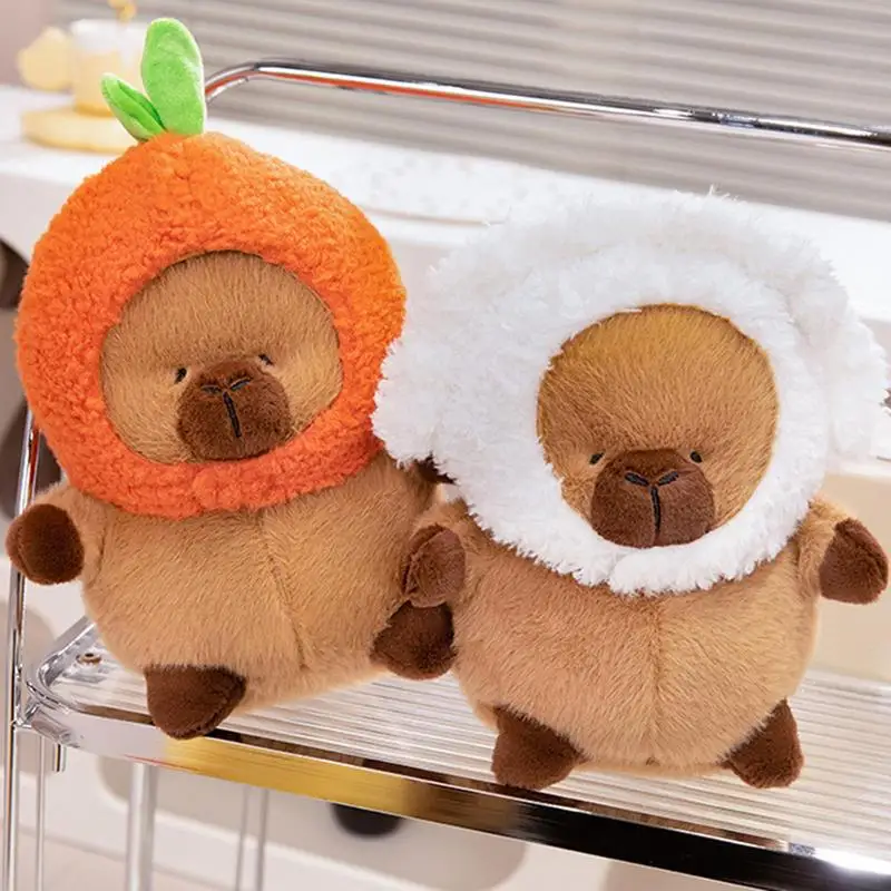 Stuffed Capybara Plush Toy Shrimp Tail Orange And Dumpling Capybara Plush Doll Cute Plush Capybara Doll For Best Birthday Gifts