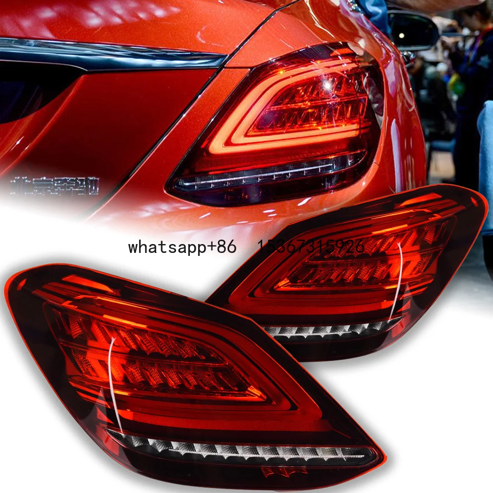 

Car Lights for Benz W205 LED Tail Lamp C180 C200 C300 Tail Light Dynamic Signal Drl Rear Stop Brake Animation Automotive Parts