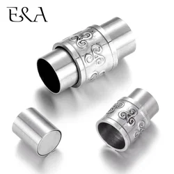Foro di chiusura magnetica in acciaio inossidabile Cavo in pelle da 8 mm Chiusura con magnete Fibbia Bracciale fai da te Forniture Componenti per la creazione di gioielli