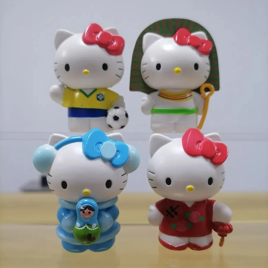 

Персонажи Sanrio Gashapon, игрушка Hello Kitty, косплей, египетские, русские, бразильские, китайские, милые мини-фигурки, коллекция, подарки для детей