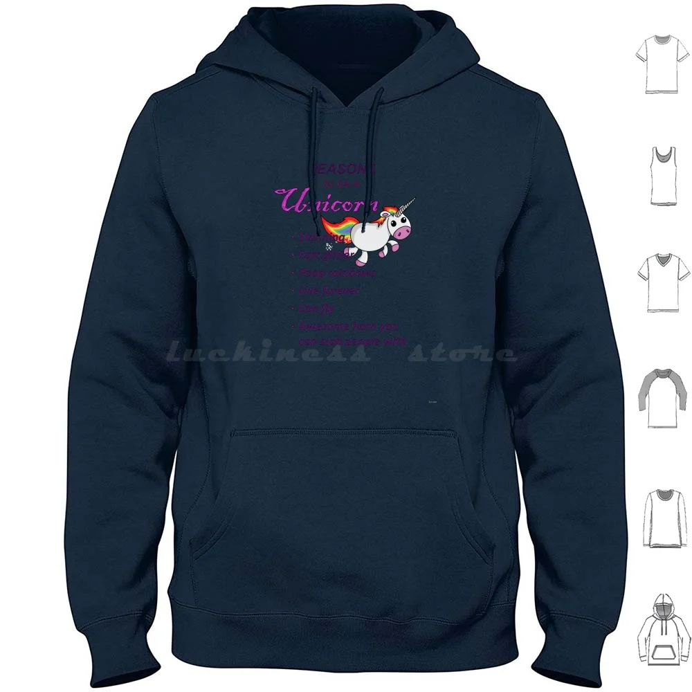 

Reasons To Be A Unicorn Hoodies Long Sleeve Unicorn Glitter Rainbows Unicorns Humor Funny Mythical Fantasy Unicornio