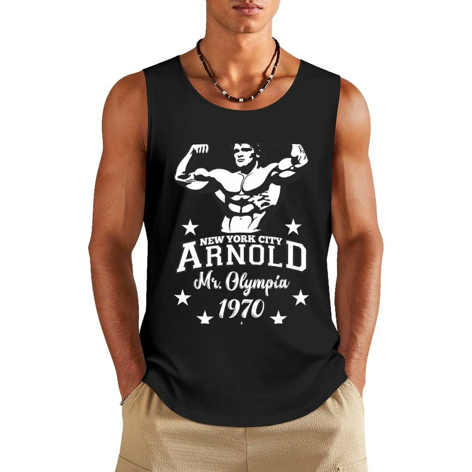 

Arnold Schwarzenegger Mr Olympia Tank Top Sportswear for men clothes for men summer gym t-shirts man