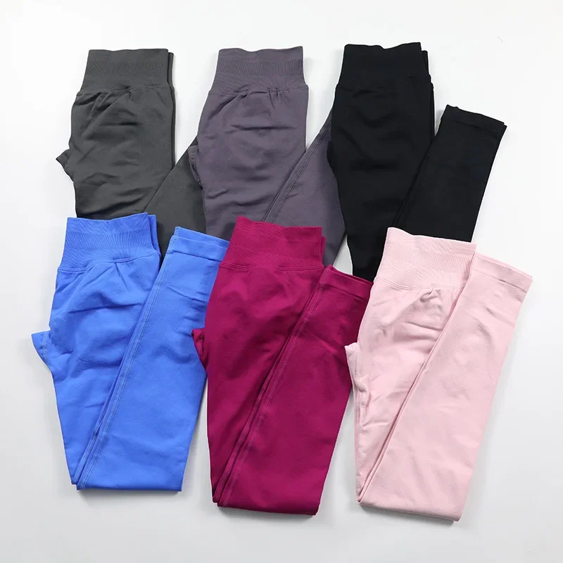 

Dyfne Impact Leggings With Logo Women Seamless Yoga Pants Scrunch Butt Lifting Workout Leggings Ribbed Low Waist Fitness Gym Tig