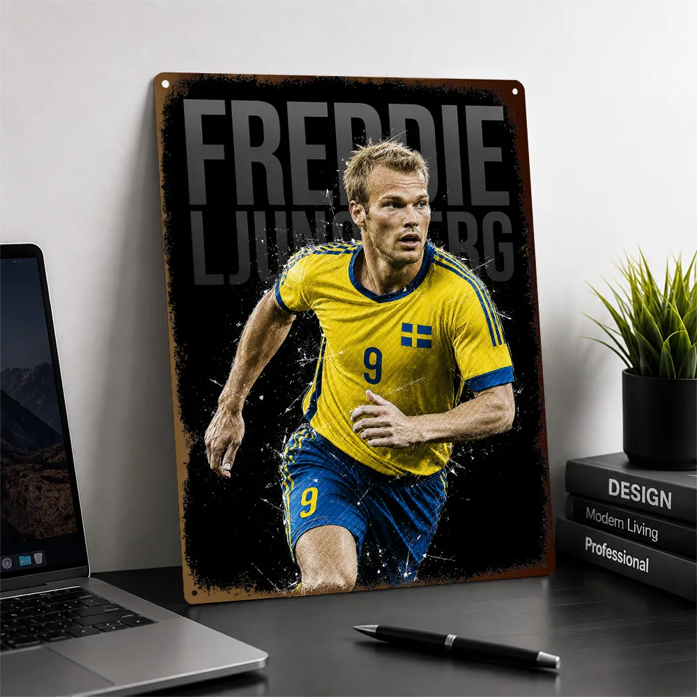 Freddie Ljungberg Football Aluminum Poster Personalized Metal Sign Club Legacy Style Wall Art For Supporter Corner And Bedroom