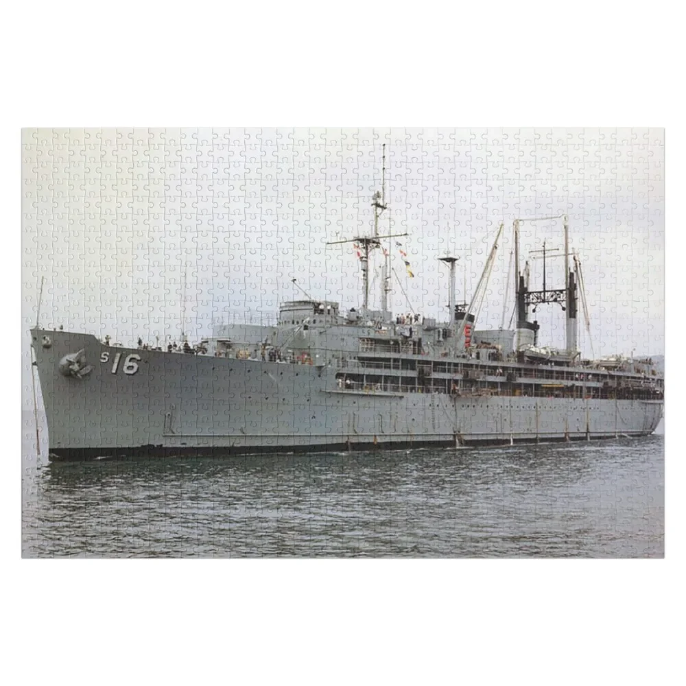 

USS HOWARD W. GILMORE (AS-16) SHIP'S STORE Jigsaw Puzzle Custom Wooden Gift Photo Personalized Gifts Puzzle