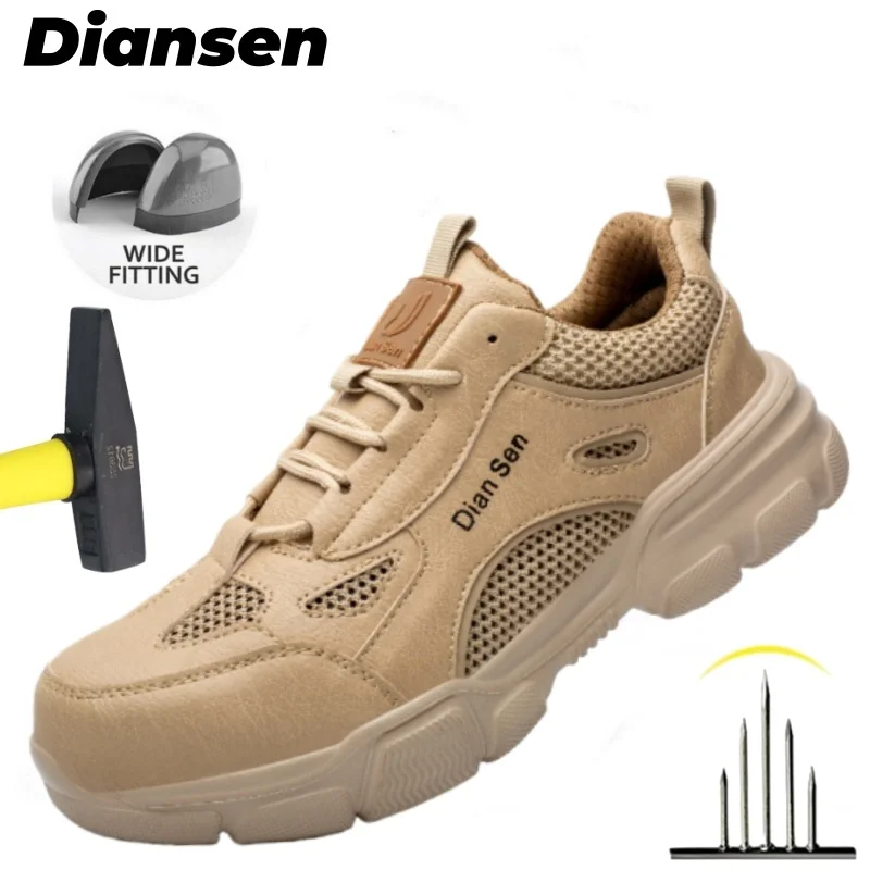 Work Breathable Sneaker Lightweight Men Safety Men Work Shoes Protective Safety Boots Man Anti Smash Anti-Stab Safety Shoe