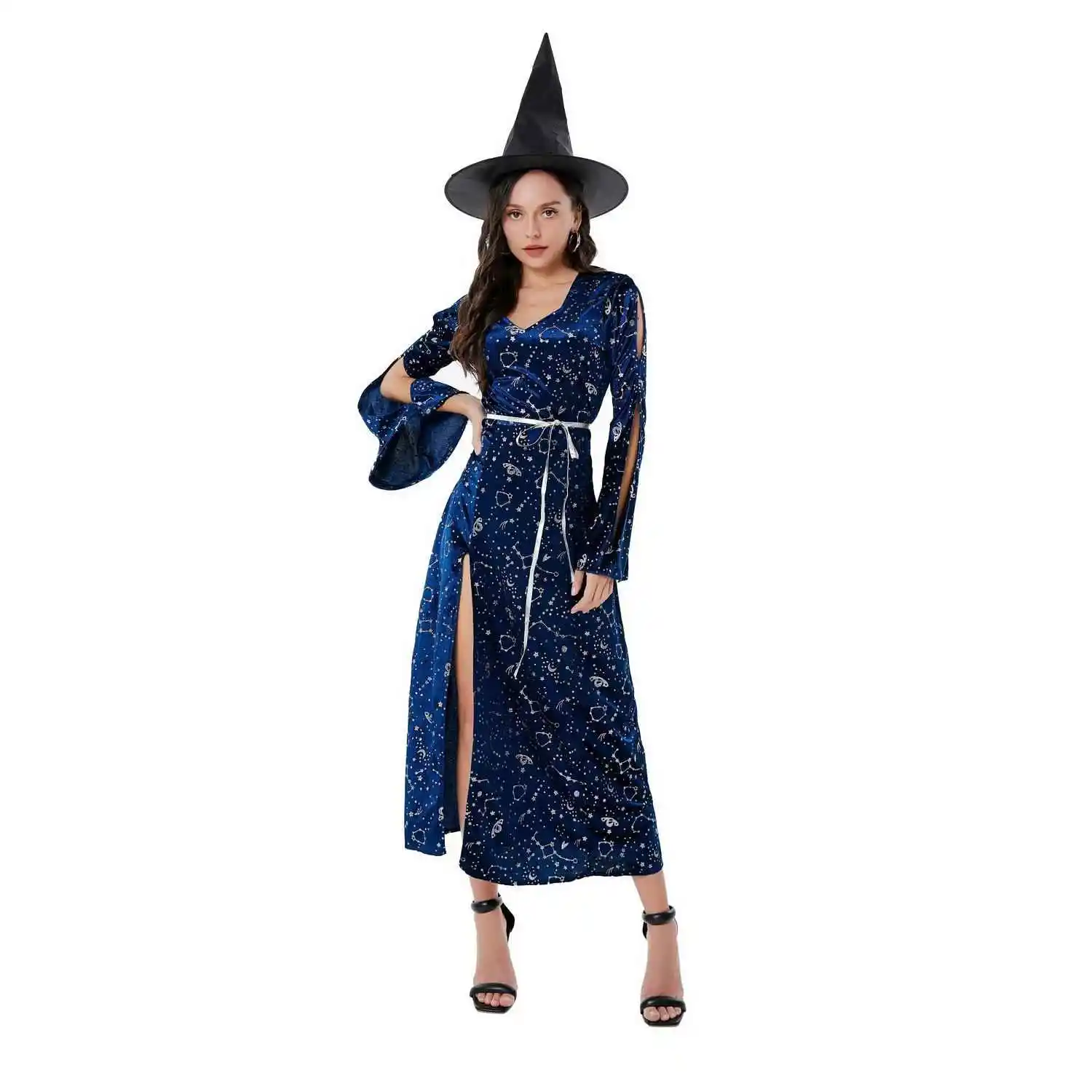 

SXL Evil Witch Costume Long Skirt Cosplay Role-plang loween Women's Witch Outfit Polyester Fiber 00% Traditional Chines...