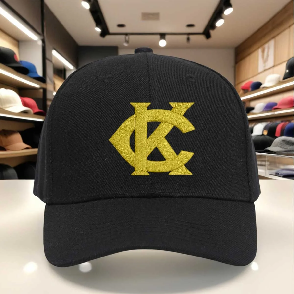 Golden Monogram Baseball Cap - Classic Adjustable Structured Hat, Letter Logo Design, Casual Outdoor Sports Cap for Men Women, G