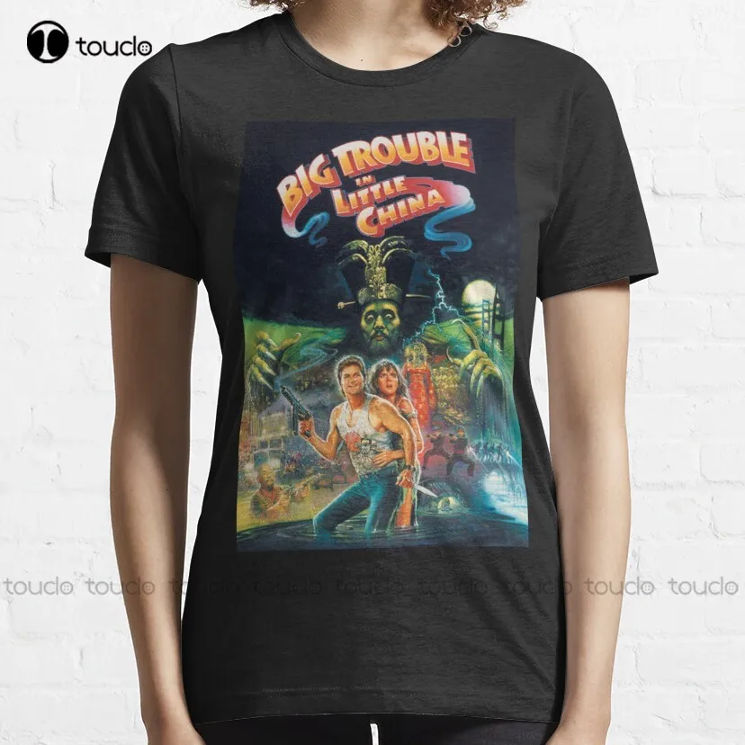 Big trouble in little china kurt russell jack burton T-Shirt womens black shirt Custom aldult Teen unisex digital printing