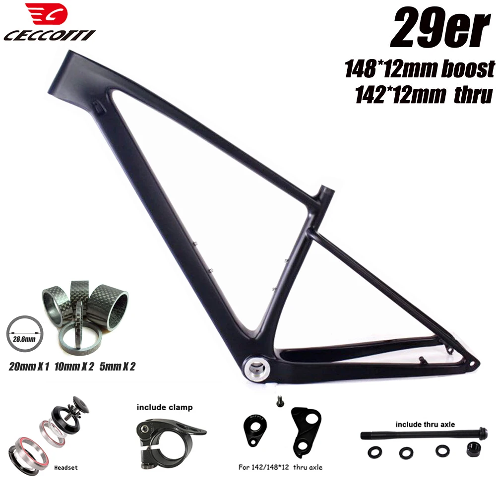 Full Carbon Mountain Bike Frame 29er MTB Factory Price High Quanlity Bicycle Framework BSA73 quadro carbon 29