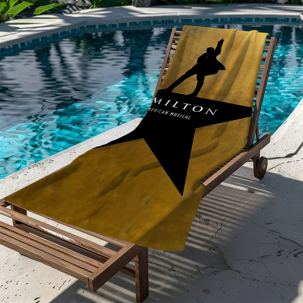 H-Hamilton-N LOGO Towel Large Quick-Drying Microfiber soft Beach Towel for Travel Fitness Sauna Bathing Camping