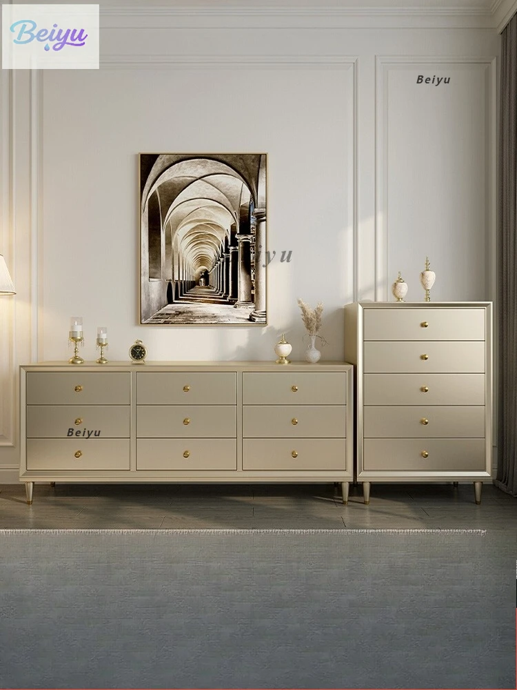 خزانة ذات أدراج من الخشب الصلب لغرفة النوم وخزانة بجانب السرير وغرفة المعيشة وخزانة ذات أدراج متكاملة وخزانة تخزين