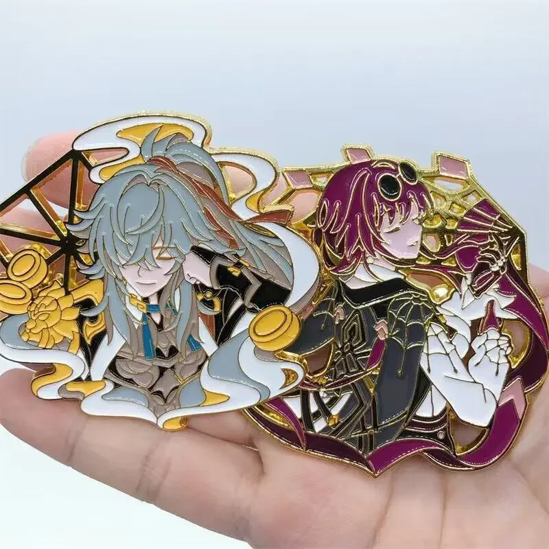 Honkai Star Rail Game Lapel Pins for Women, Anime Brooch, Cute Jing Yuan Elysia Kafka Collectible Badge, Jewelry Gift
