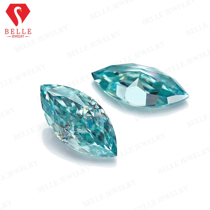

Moissanite Stone Marquise New Brilliant Cut Aqua Blue 0.5-5ct Moissanite VVS1 GRA Certificated Diamond Beads Jewelry Gemstone