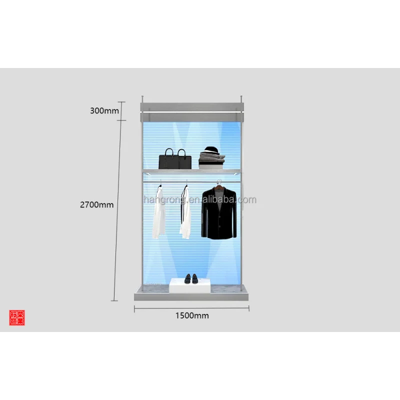 custom.Men's Clothing Display Stand Single-Sided Heavy and Light Duty Wood Iron and Metal Material Store Clothing Racks