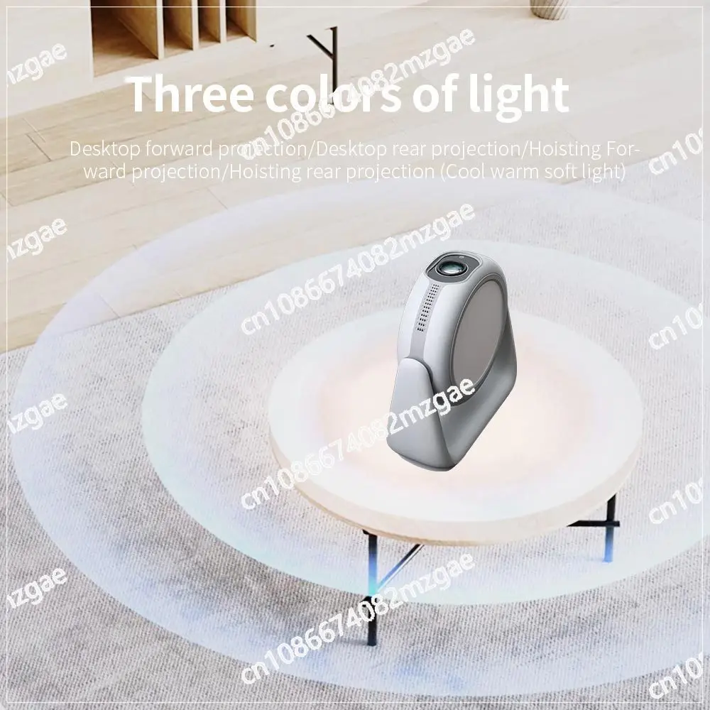 HouseholdDesk Lamp Projector Dormitory Small Automatic Keystone Strap Battery Portable Outdoor Projector Bedroom Wall Projection