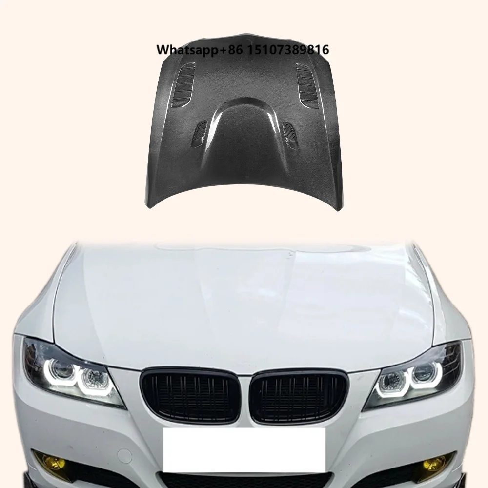 2005-08 for 3 Series E90 Sedan V Style Carbon Fiber Front Vented Cooling Hood New Condition