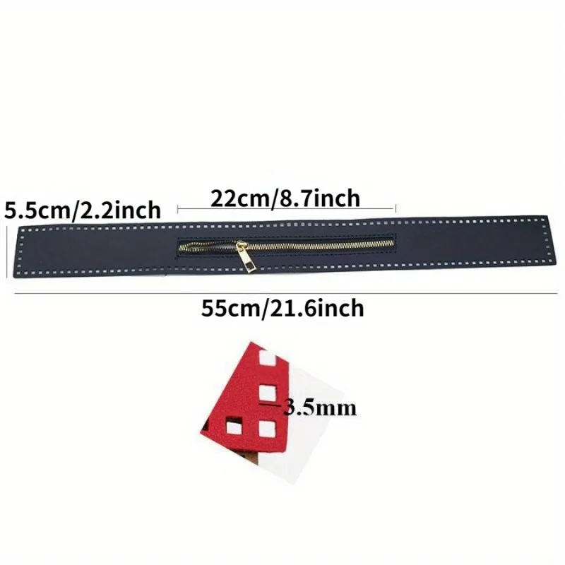 1Pc 55cm DIY Zipper for Woven Bag Hardware PU Leather Zipper Sewing Accessories Metal Zipper for Clothes Supplies