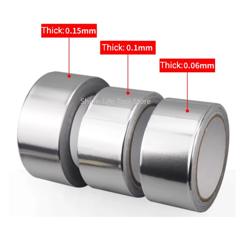 Aluminium Foil Tape Thick 0.06~0.15mm High Temperature Resistant Exhaust Pipes of Water Heater Range Hood Sealing Tape