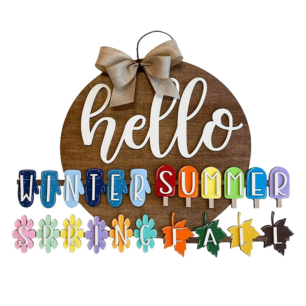 

1 set Wooden Pendant Home Office Shop Cafe Hanging Door Hanging Sign Board Sign Vintage Diy Door Pendant Wall Plaque