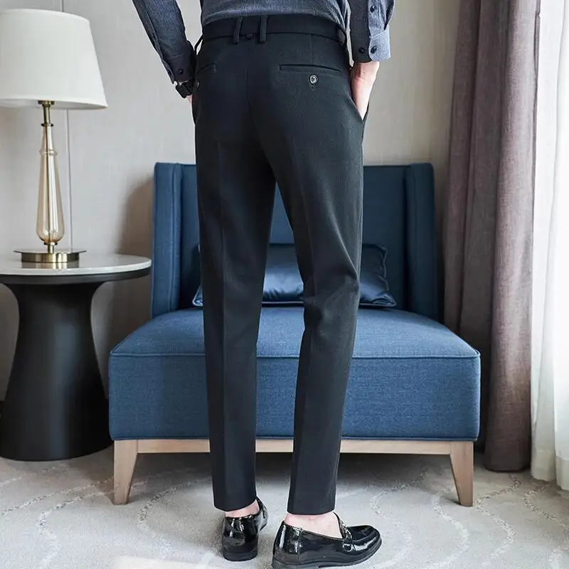 Autumn Winter Woolen Cloth Thickened Suit Pants High Quality Men Business Slim Trousers Formal Wear Office Social Dress Pants - Image 5