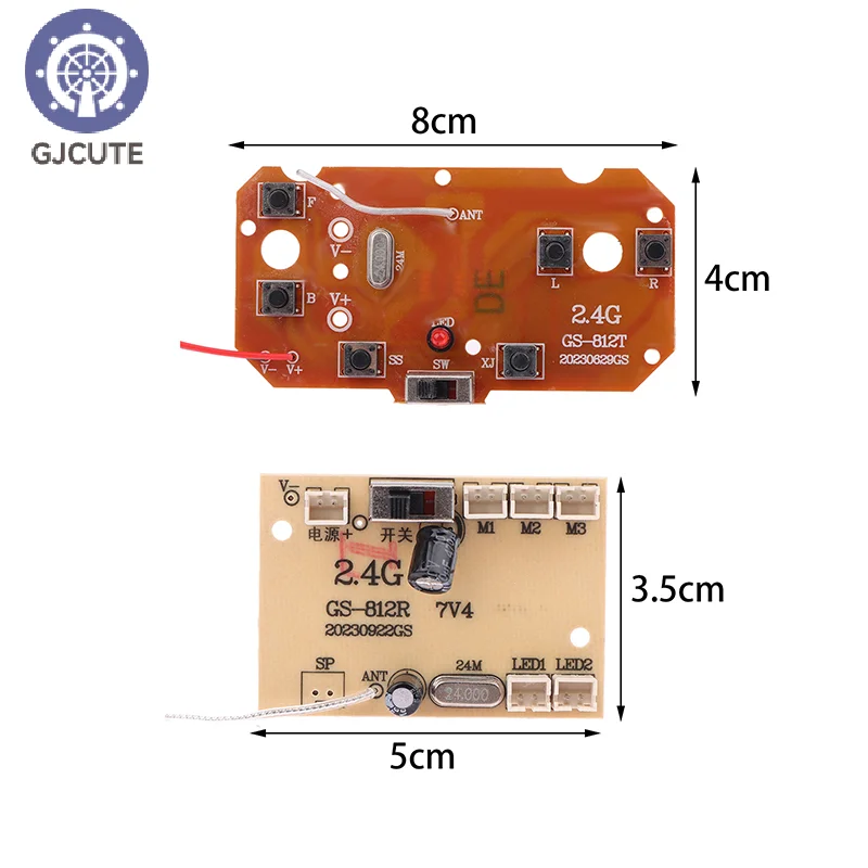 1 Set Voor RC Auto Afstandsbediening Speelgoed Onderdelen 6CH 2.4G Afstandsbediening Hoge Kwaliteit 27 MHz Circuit PCB zender Ontvanger Board