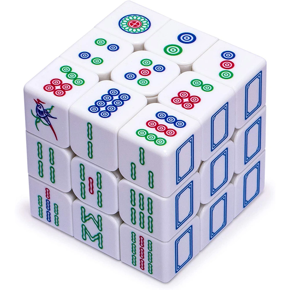 Mahjong Magic Puzzle Cube 3 x3 tridimensionale ThreeOrder Magic Cube Racing 3D goffrato Mahjong Leisure Decompression Toy