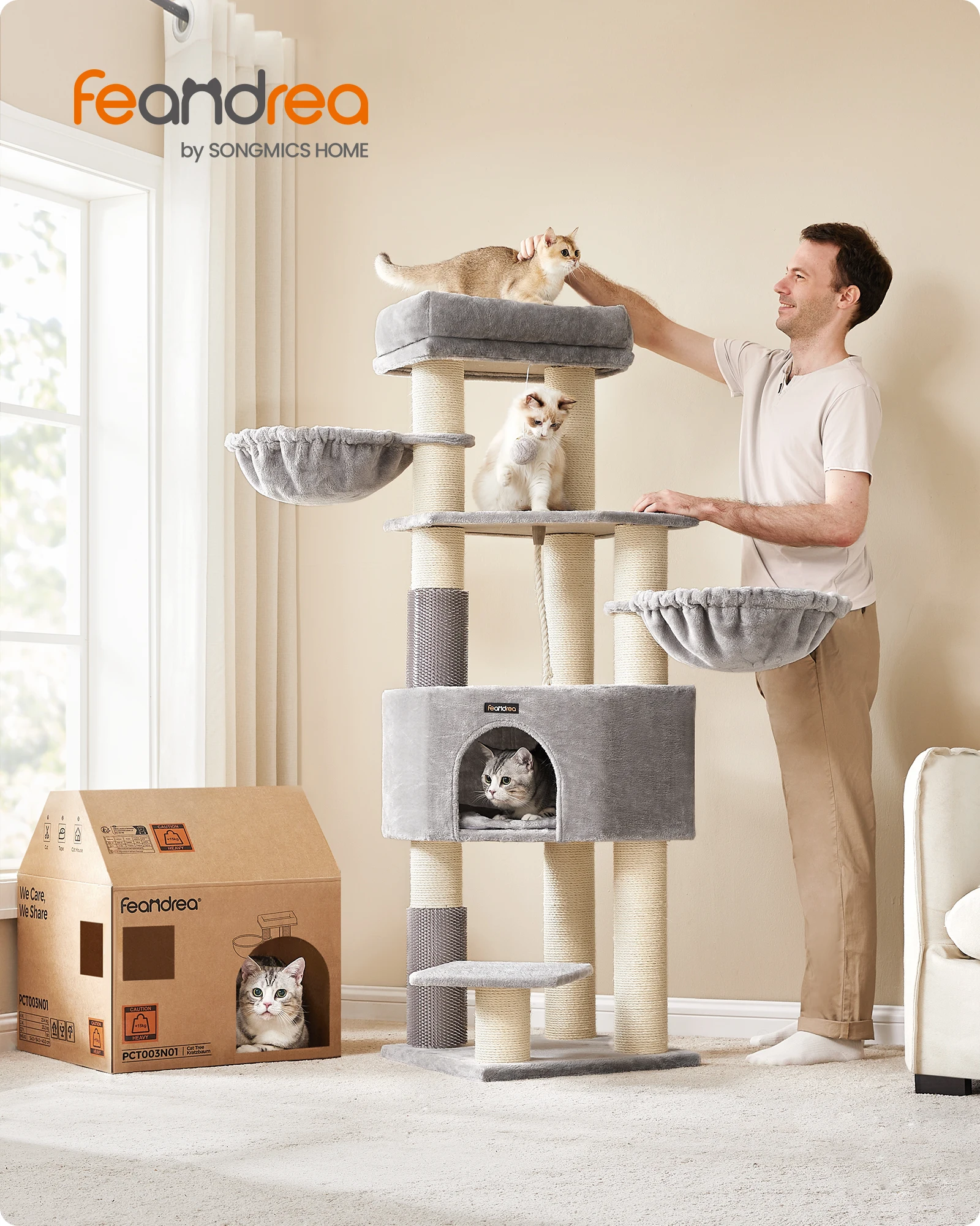 Chat Chaud Comment Choisir et Pourquoi Opter pour un Arbre à Chat Grand et Stable avec Tapis Chaud