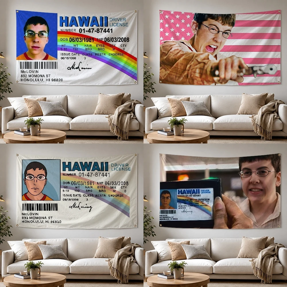 Superbad McLovin Outdoor Flag for Home Camping Party Club Decor Garden Yard Wall Hanging Banner