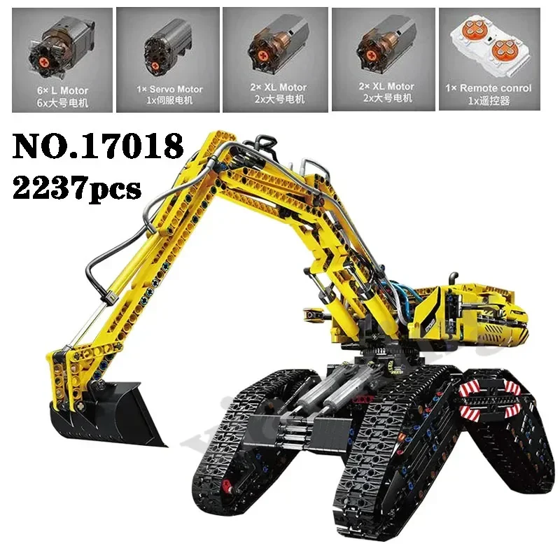 

Classic 17018 All-terrain Excavator 2237pcs High Difficulty Engineering Vehicle Assembly Building Block Model Toy Children Gifts