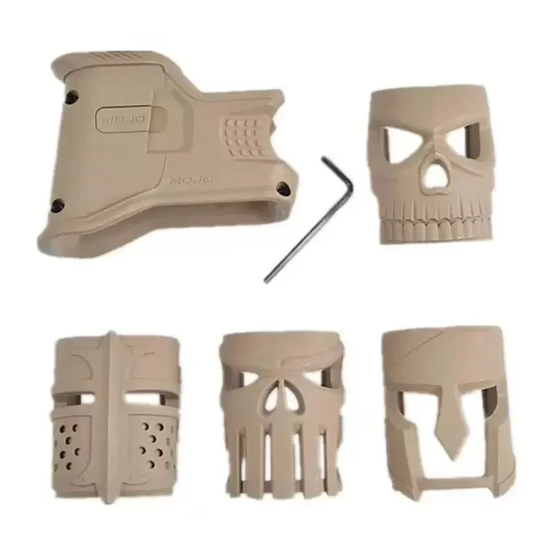 2026 1/2/3PCS Multi-pattern Replaceable Decor Shell Kit Reinforced Polymer Magazine Well Grip For Soft Model Upgrade