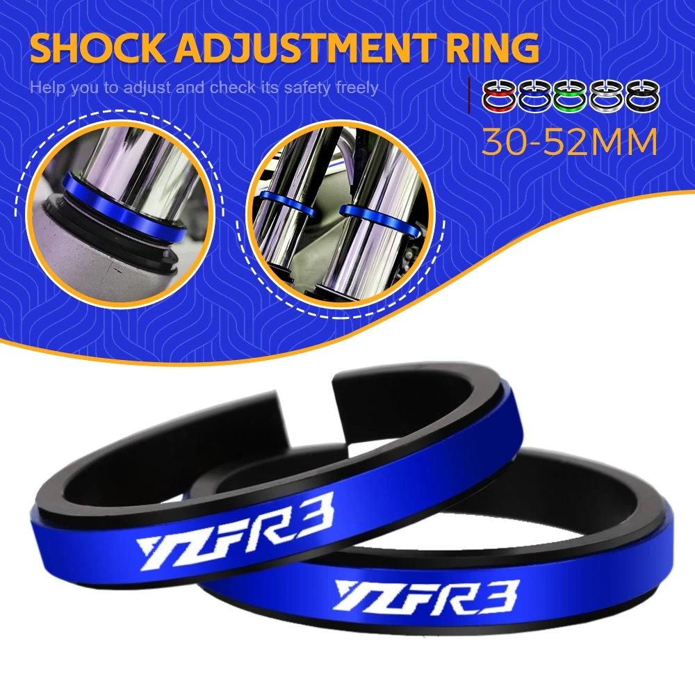 

FOR YAMAHA YZFR3 YZF-R3 YZF R3 Motorcycle Adjustment Shock Absorber Auxiliary Rubber Ring CNC Accessories Fit 30MM-52MM